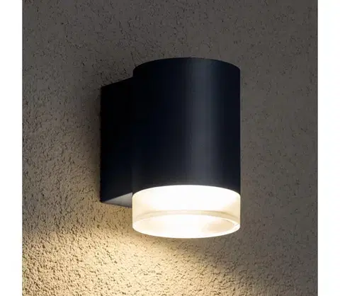 Záhradné lampy BRILAGI - Vonkajšie nástenné svietidlo MATERA 1xGU10/30W/230V antracit IP54 WO-HR60275-OEM-ANT