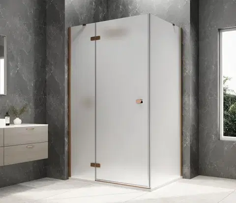 Sprchové dvere POLYSAN - GLOBE COPPER MATT obdĺžniková sprchová zástena 1200x900, matné sklo, ľavá GB1012-3315MLPG