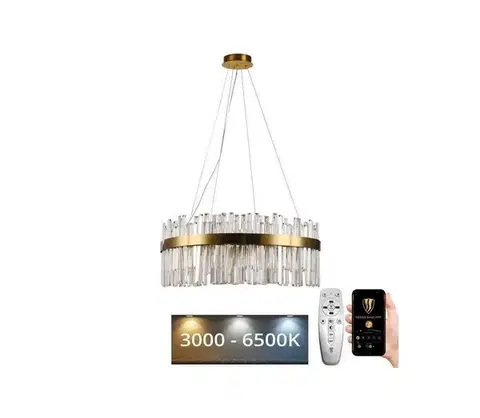Svietidlá  LED Stmievateľný krištáľový luster na lanku LED/80W/230V + diaľkové ovládanie J6332/C