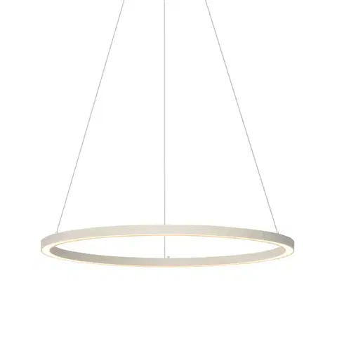 Závesné svietidlá Dizajnové závesné svietidlo béžové 80 cm vrátane LED s 3-stupňovým stmievaním - Girello