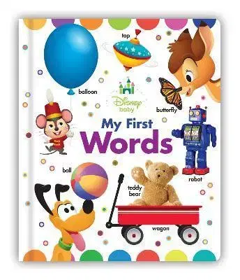 Leporelá, krabičky, puzzle knihy Disney Baby My First Words