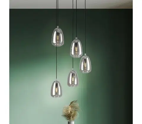 Svietidlá Eglo 98617 - Luster na lanku ALOBRASE 5xE27/40W/230V 98617