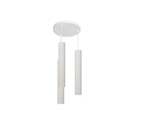 Svietidlá  LED Luster na lanku TUBA 3xGU10/4,8W/230V biela W-KD 1111/3 WT
