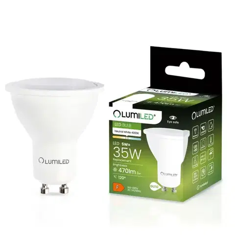Dekoračné žiarovky Žiarovka LED GU10 5W 480LM 120ST. NB