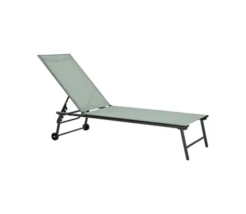 Záhradné stoličky a kreslá Koopman Polohovateľné lehátko TERA 57x185 cm zelené LE9000110