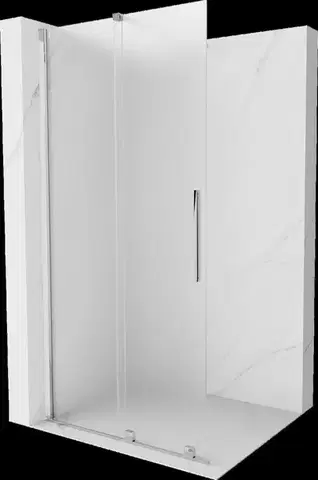 Sprchové dvere MEXEN/S - Velar Sprchová zástena posuvná Walk-in 70 x 200, dekor 8 mm, chróm 871-070-000-33-01