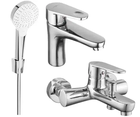 Sprchy a sprchové panely MEXEN/S - Kama R05 Set umývadlové a vaňové batérie s príslušenstvom, chróm 72503R05-00