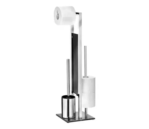 Svietidlá WENKO 22983100 - WC kefa RIVALTA 18x70 cm nerezová/strieborná/čierna 22983100