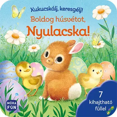 Leporelá, krabičky, puzzle knihy Kukucskálj, keresgélj! Boldog húsvétot, Nyulacska!