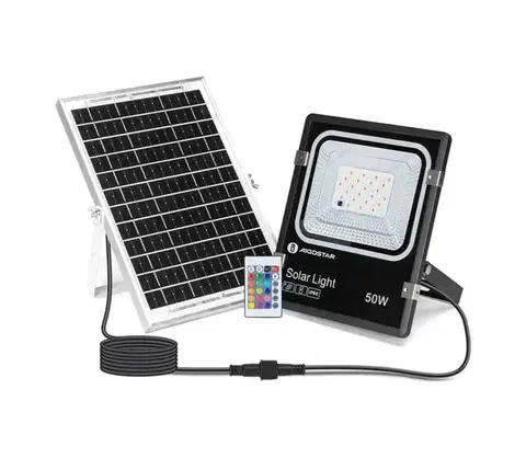 LED osvetlenie  B.V.  - LED RGB Stmievateľný solárny reflektor LED/50W/3,2V IP66 + DO B1020133E