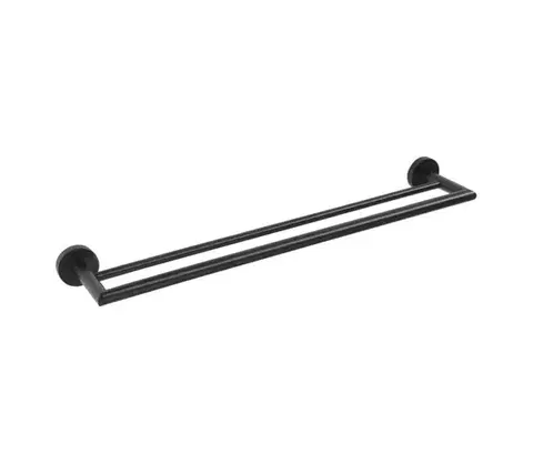 Svietidlá Sapho - Nástenný vešiak na uteráky X-ROUND 12x65,5 cm čierna XR401B