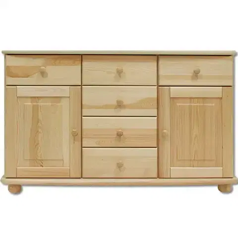 Komody do spálne Komoda z Borovice KD136 surová
