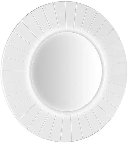 Kúpeľňové zrkadlá SAPHO - LUMIRO STRIP guľaté zrkadlo s LED osvetlením v ráme, priemer 90cm, biela mat LR950-3131S