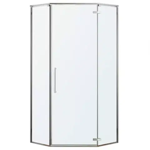 Sprchové kúty 90x90 Sprchový kút päťuholníkový Lambda 90x90x195 chróm
