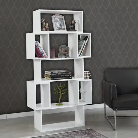 Knižnice Knižnica Box - Shiny White