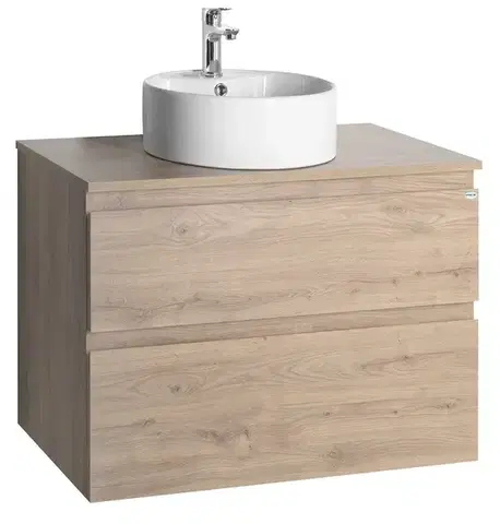 Kúpeľňový nábytok AQUALINE - ALTAIR Nábytková zostava do kúpeľne, šírka 78,1 cm, dub emporio AI380-01