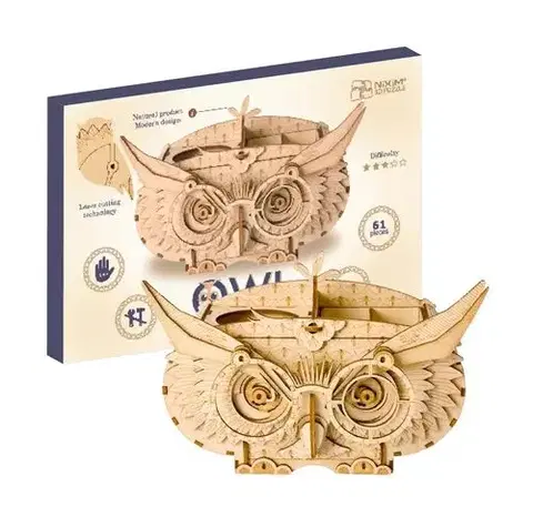 3D puzzle 3D Creative Drevené 3D puzzle Stojan na perá Sova