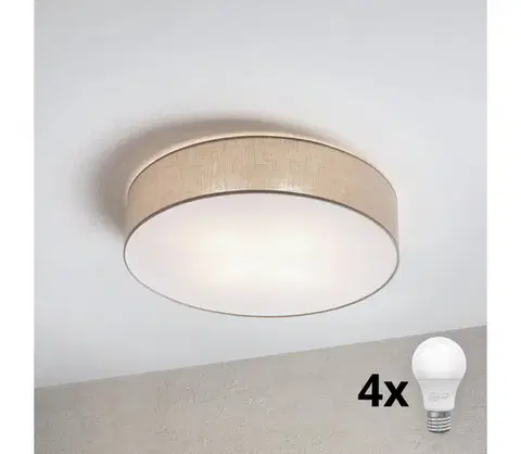 Svietidlá BRILAGI - LED stropné svietidlo SIRIJA 4xE27/15W/230V priemer 60 cm béžové 8590828019459