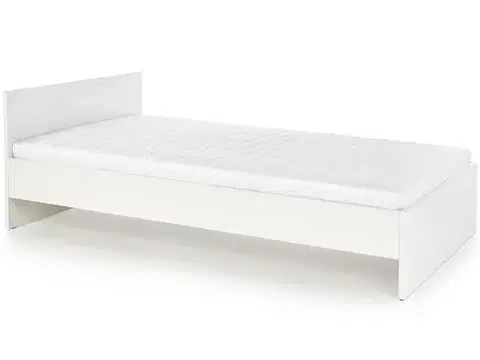 Postele HALMAR Lima 90 posteľový rám biely lesk