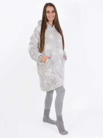 Dámske mikiny MKLozkoviny.sk Baránková mikina mikroplyš – Frozen sivé veľkosť M