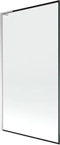 Sprchové dvere MEXEN/S - Next L vaňová zástena FIX 100 x 150, čierna vzor, chróm 895-100-000-03-70-01