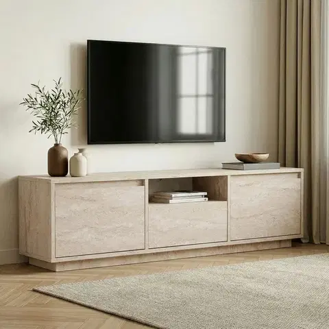 TV stolíky ANTIC TV stolík s dvierkami, traventine