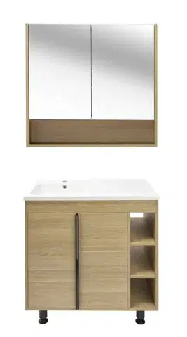 Kúpeľňový nábytok Kúpeľňová zostava s umývadlom Naturel Lucca 79x70x45 cm dub mat LUCCASET80D LUCCASET80D