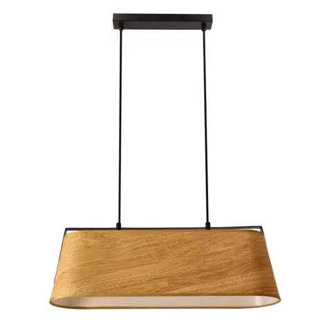 Stropná svetla Stropná lampa Milbury čierna 2x40W E27 žlté tienidlo