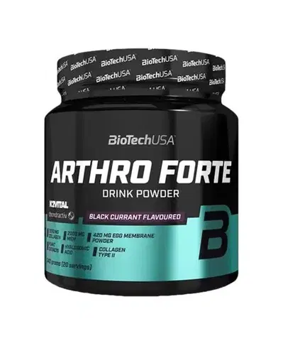 Komplexné kĺbové výživy Arthro Forte Drink Powder - Biotech USA 340 g Blackcurrant