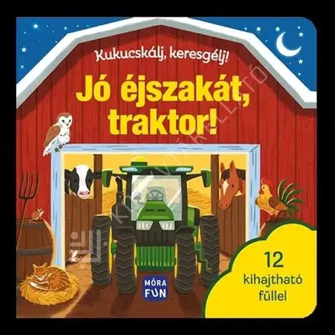 Leporelá, krabičky, puzzle knihy Kukucskálj, keresgélj! - Jó éjszakát, traktor!