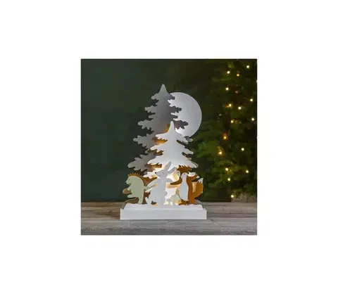 Vianočné dekorácie Eglo 411292 - LED Vianočná dekorácia FOREST FRIENDS 10xLED/0,03W/2xAA 271-80