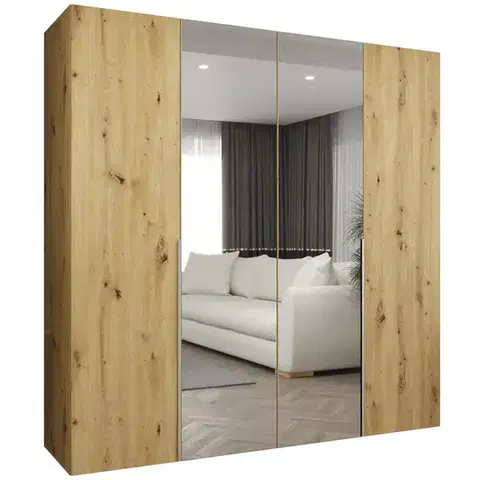 Šatníkové skrine Skriňa Alicante II 200 artisan strieborný