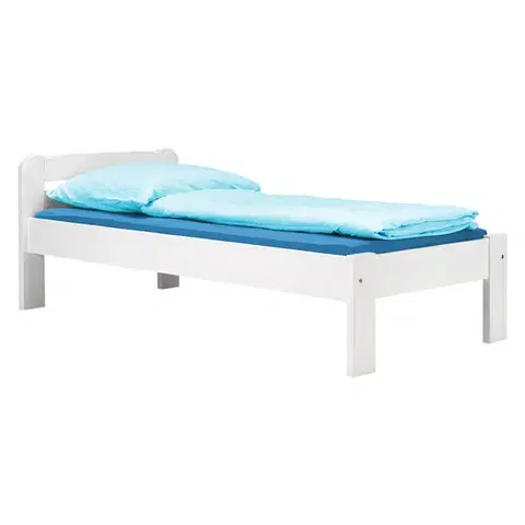 Postele Jednolôžko MAX 2 - 90x200 biely lak