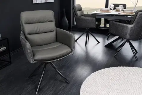 Jedálenské stoličky a kreslá Otočné jedálenské kreslo GYES Dekorhome