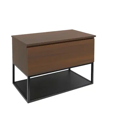 Kúpeľňový nábytok Kúpeľňová skrinka s krycou doskou SAT B-Way 59x30x45 cm orech mat BWAY60NUTDESK BWAY60NUTDESK