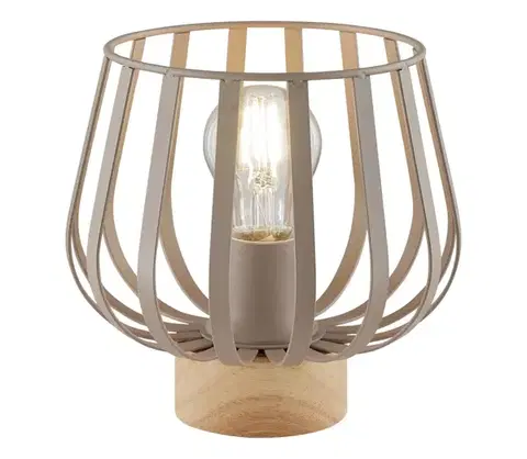 Lampy Brilliant - Stolná lampa NORDIC CAGE 1xE27/20W/230V béžová 60380/22