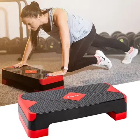 Step mostíky Aerobic step inSPORTline AS150 čierno-červená