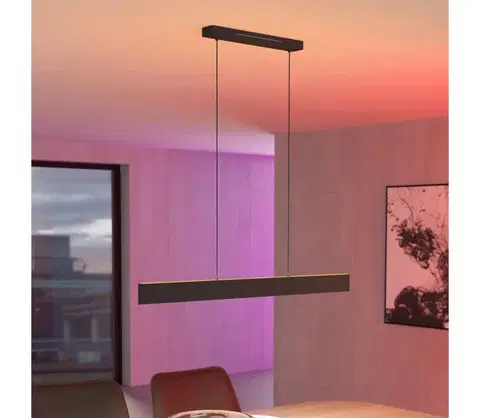 Svietidlá Eglo 900878 - LED RGBW Stmievateľný luster na lanku ANDREAS-Z LED/38W/230V čierna 900878