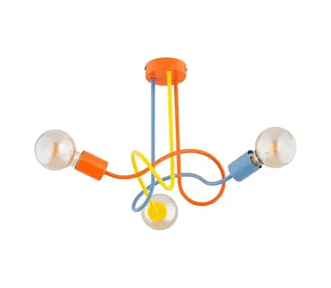Svietidlá  Detský prisadený luster WINGO 3xE27/15W/230V pestrofarebná 62521