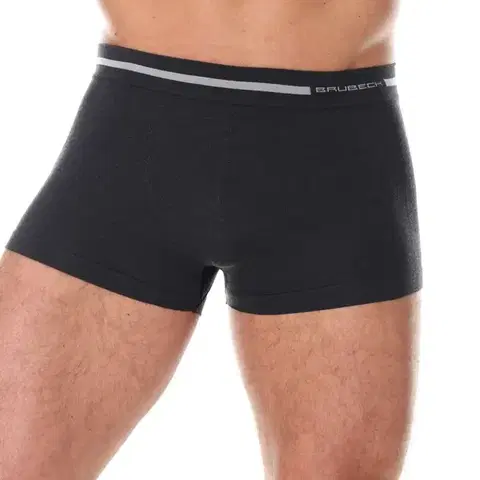 Boxerky, trenírky, slipy Pánske boxerky Brubeck Wool Comfort Graphite - M