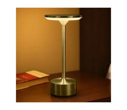 Lampy  Nabíjateľná dotyková stolná LED lampa TAVOLO LED/2,5W/5V 2400 mAh 3000-6000K zlatá ML2268