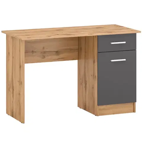 Moderné kancelárske stoly Písací stôl Stil 2 dub wotan/grafit