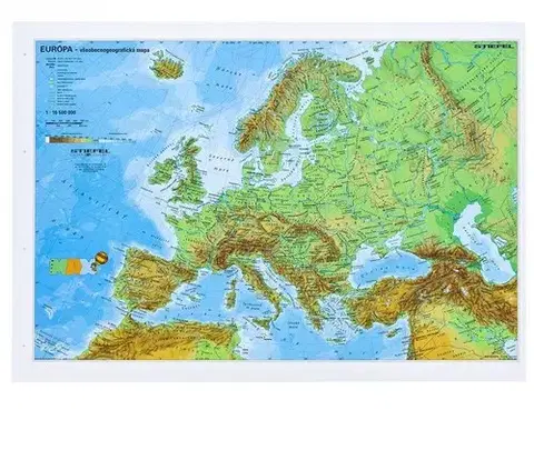 Európa Európa fyzická/politická - A3 karta - Kolektív autorov