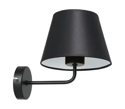 Svietidlá  Nástenná lampa ARDEN 1xE27/60W/230V čierna/biela 3481