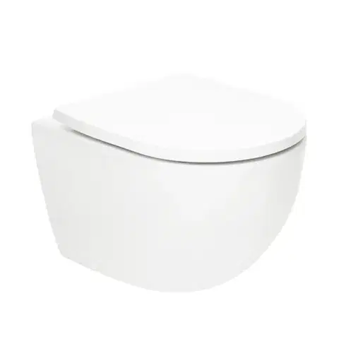 Záchody WC s doskou softclose závesné SAT Fusion biele vírové SATFUS010RTORP SATFUS010RTORP