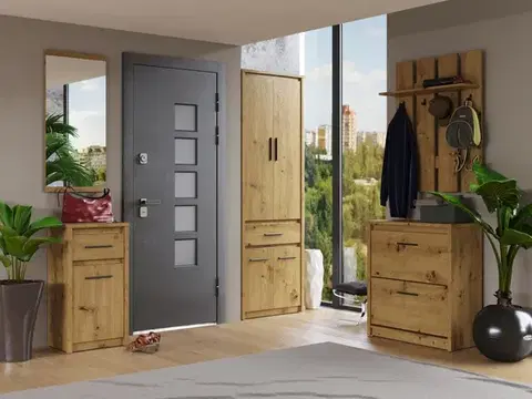 Predsieňové steny KONDELA Airon predsieň dub artisan