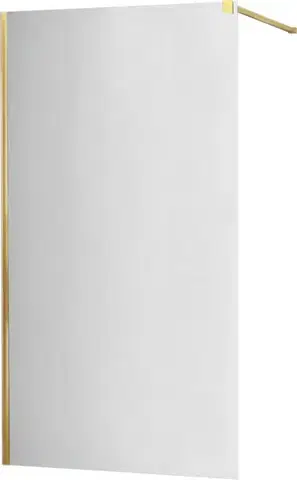 Sprchové dvere MEXEN/S - KIOTO Sprchová zástena WALK-IN 90x200 cm 8 mm, zlatá, zrkadlové sklo 800-090-101-50-50