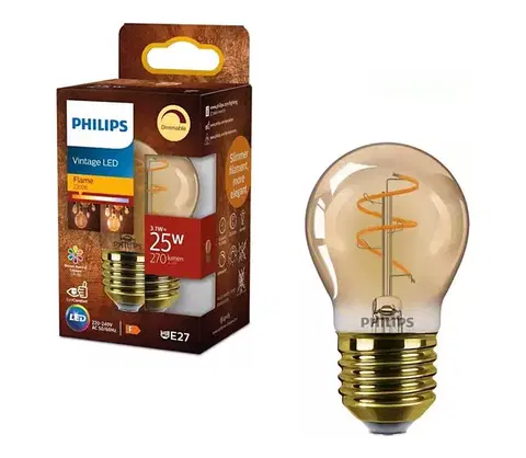 Žiarovky LED stmievateľná žiarovka VINTAGE Philips P45 E27/3,1W/230V 2200K CRI 90 872110304899800