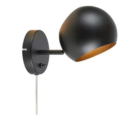 Svietidlá Markslöjd 108753 - Nástenná lampa EDGAR 1xE14/40W/230V čierna 108753