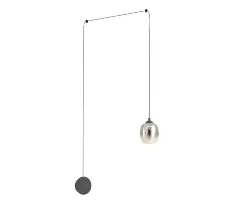 Svietidlá Redo 01-3484 - LED Nástenné svietidlo KHADI LED/6W/230V CRI90 pr.12 cm čierna/dymová 01-3484